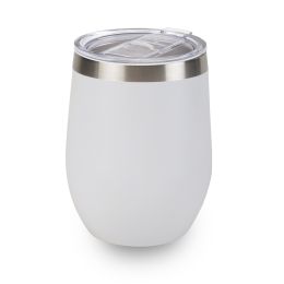 כוס תרמית מנירוסטה 415 מל פלקון לבן