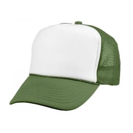 כובע רשת – טרקר ירוק ולבן