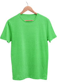 חולצה להדפסה בצבע ירוק