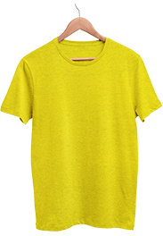 חולצה להדפסה בצבע צהוב